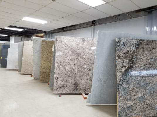 Slabs of granite tiles